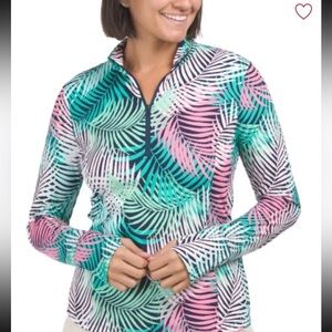 NWT Tommy Bahama  Women’s Golf Tropical Long Sleeve Size Small 1/4 ZIP
